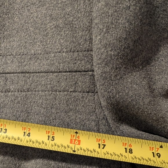 Jones New York Women's Stand-Collar gray pea soft cozy warm wool midi Coat sz 6 - Picture 10 of 10